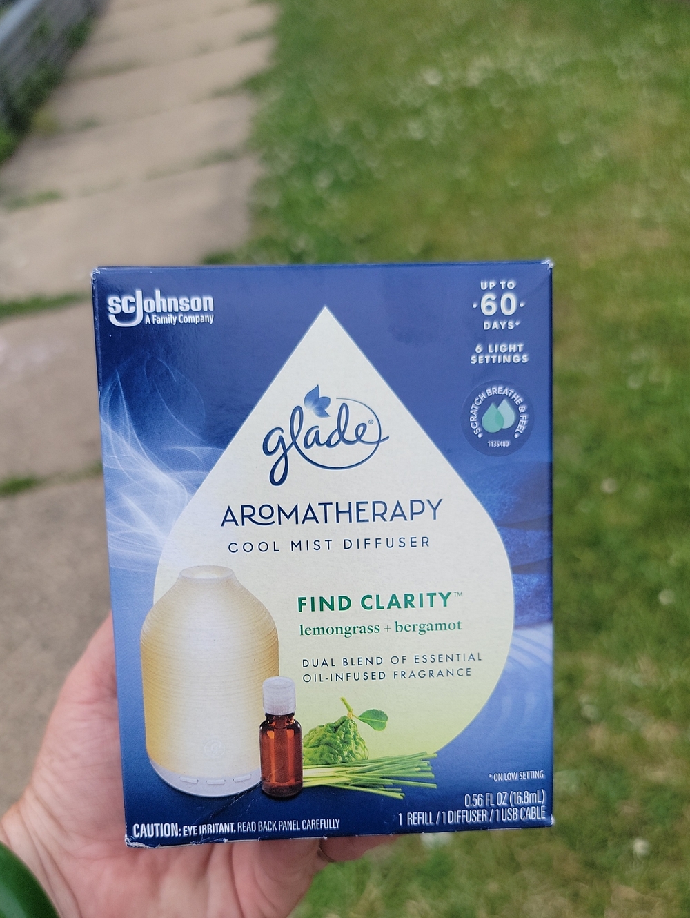 Glade Aromatherapy Cool Mist Diffuser - Blue and Cream Packaging